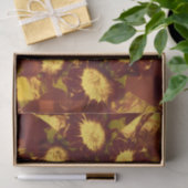 Zonnebloemen Geel bruin Rustisch Land Ontschrootho Tissuepapier (Geschenk)