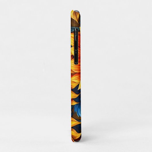 Zonnebloemen geel rood en blauw Case-Mate iPhone case (Achterkant/links)