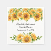 Zonnebloemen Geel Vrijgezellenfeest Servet (Voorkant)