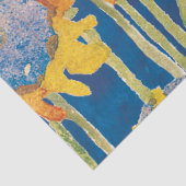 Zonnebloemen Gele Waterverf Blauw Tissuepapier (Detail)