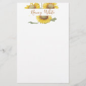 Zonnebloemen gepersonaliseerd briefpapier (Voorkant)