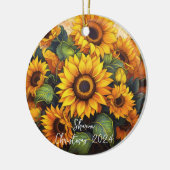 Zonnebloemen gepersonaliseerd Ornament (Links)