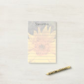 Zonnebloemen, gepersonaliseerd Post-it® notes 4 x (Op bureau)