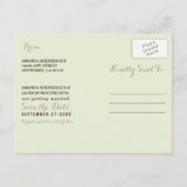 Zonnebloemen gesneden hek Save the Date Briefkaart (Achterkant)