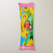 Zonnebloemen Giant custom Lichaamskussen (Voorkant Verticaal)