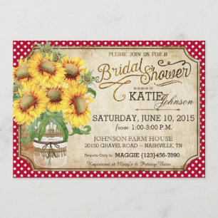 Zonnebloemen Gingham Country Picnic Vrijgezellenfe Kaart