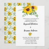 Zonnebloemen Greenery Wedding Country Chic Kaart (Voorkant / Achterkant)