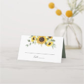 Zonnebloemen Groene Bladeren Trouwtafel (Voorkant)