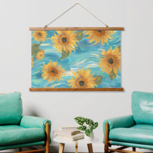 Zonnebloemen Hangend Wandkleed
