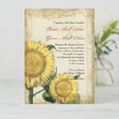  zonnebloemen - herfst herfst huwelijk kaart (Staand voorkant)