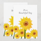 Zonnebloemen Het is een prachtige Dag Kaart op zat (Voorkant / Achterkant)