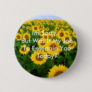 Zonnebloemen, het spijt me... Funny Button