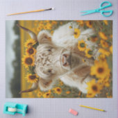 Zonnebloemen Hoogland Koe Decoupage tissuepapier (Craft)
