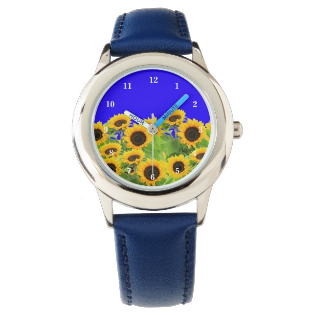 Zonnebloemen horloge (Voorkant)