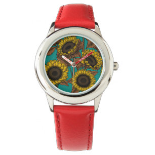 Zonnebloemen Horloge