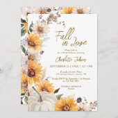 Zonnebloemen Houden van Herfst Boho Bruiloft Kaart (Voorkant / Achterkant)