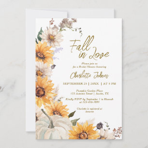 Zonnebloemen Houden van Herfst Boho Bruiloft Kaart