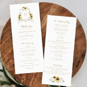 Zonnebloemen Hydrangea Groen Crest Bruiloft Programma