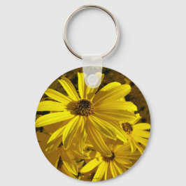Zonnebloemen in de dierentuin sleutelhanger