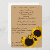 Zonnebloemen in de herfst van Beige Kaart (Voorkant / Achterkant)