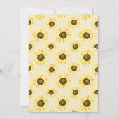 Zonnebloemen in de uitnodiging van Mason Jar Bat M (Achterkant)