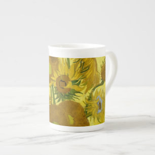 Zonnebloemen in een Fine Art. van de Vaas Van Gogh Porselein Kop