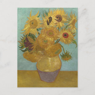 Zonnebloemen in een Vase (F455) Van Gogh Fine Art Briefkaart