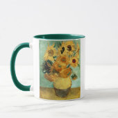 Zonnebloemen in een Vase (F455) Van Gogh Fine Art Mok (Links)