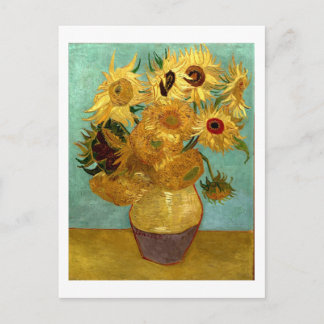 Zonnebloemen in een Vase Van Gogh Fine Art Briefkaart