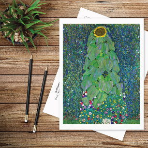 Zonnebloemen in Garden Gustav Klimt Briefkaart