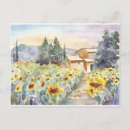 Zonnebloemen in Provence Briefkaart