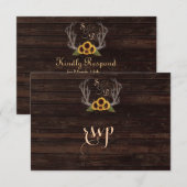 Zonnebloemen in Rustisch land Woensdag RSVP (Voorkant / Achterkant)