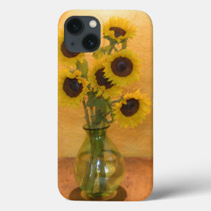 Zonnebloemen in vaas op tabel 2 iPhone 13 hoesje