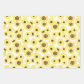 Zonnebloemen inpakpapier Flat Sheet Set van 3 (Voorkant 2)
