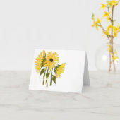 zonnebloemen kaart (Gele Bloem)