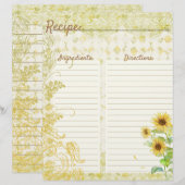 Zonnebloemen Kaarten ontvangen (Voorkant / Achterkant)