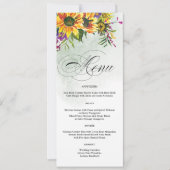 Zonnebloemen | Kaarten van het menu Wilde weduwen (Voorkant)