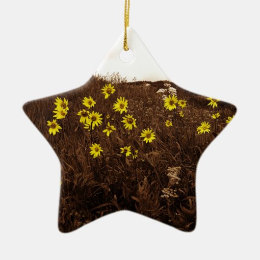 Zonnebloemen Keramisch Ornament (Voorkant)