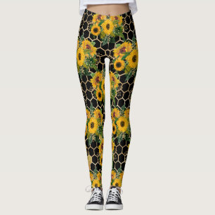 Zonnebloemen keren van nature naar het licht leggings