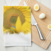 Zonnebloemen keukenhanddoek (Quarter Fold)