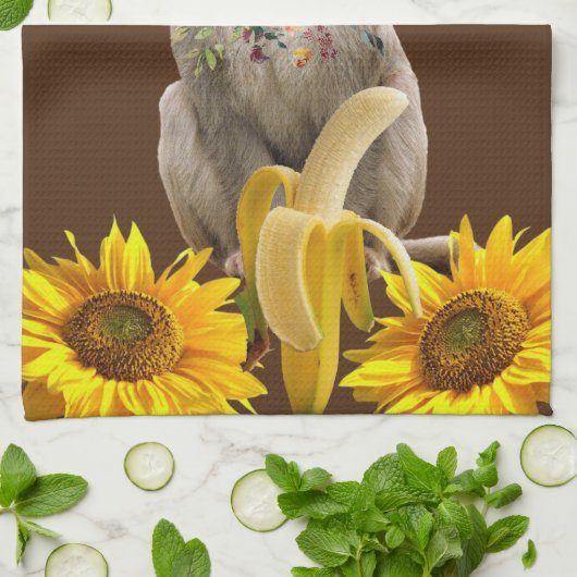 Zonnebloemen keukenhanddoeken (Gevouwen)