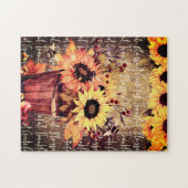 Zonnebloemen - Korte Thanksgiving Legpuzzel (Horizontaal)