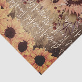 Zonnebloemen - Korte Thanksgiving Tissuepapier (Detail)