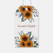 Zonnebloemen laten liefde groeien bruiloft gunst c cadeaulabel (Achterkant)