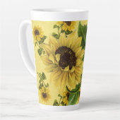  zonnebloemen latte mok (Linkerhoek)