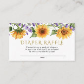 Zonnebloemen & Lavendel Luier Raffle Behuizing Kaa Informatiekaartje (Voorkant)