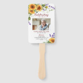 Zonnebloemen & Lavendel Rouwprogramma Set waaier(s Handwaaier (Voorkant)