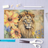 Zonnebloemen &  Leeuwenhoofd tissuepapier (Craft)