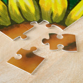 Zonnebloemen Legpuzzel (Zijkant)