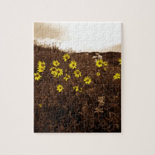 Zonnebloemen Legpuzzel (Verticaal)